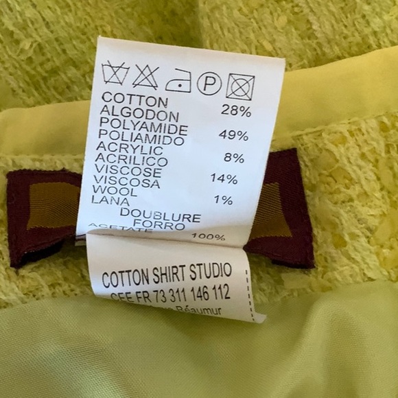 Renato Nucci Lime Green Tweed Skirt 25” Waist - Picture 8 of 9